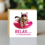 Birthday Card For Her Mum Female Girl Friend Colleague Funny Cat