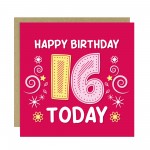 Happy 16th Birthday Card For Daughter Granddaughter Niece 16