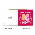 Happy 16th Birthday Card For Daughter Granddaughter Niece 16