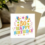 50th Birthday Card For Mum Sister Auntie Nan Friend Milestone