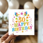 50th Birthday Card For Mum Sister Auntie Nan Friend Milestone
