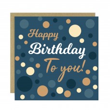 Happy Birthday Card For Men Dad Brother Uncle Navy Spots Card