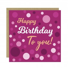 Happy Birthday Card For Female Mum Nan Sister Pink Spots Card