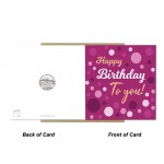 Happy Birthday Card For Female Mum Nan Sister Pink Spots Card