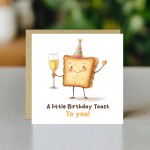 Birthday Card Female Male A Little Birthday Toast Card For Him