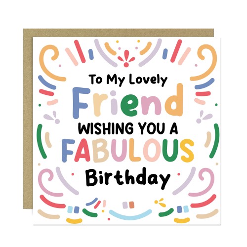 Friend Birthday Card Best Friend Birthday Card Bestie BFF 