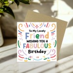 Friend Birthday Card Best Friend Birthday Card Bestie BFF 