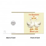 Anniversary Card For Him Her Im Quackers About You