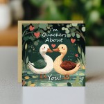 Funny Valentines Card For Him Her Im Quackers About You