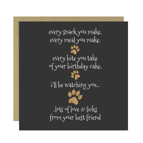 Funny Happy Birthday Card From The Dog Birthday Card For Mum Dad