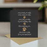 Funny Happy Birthday Card From The Dog Birthday Card For Mum Dad