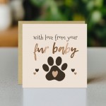 Happy Birthday Card From Your Fur Baby Birthday Card From Dog