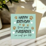 Funny Birthday Card From The Dog Card From Your Furbabies