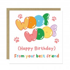 Funny Birthday Card From The Dog Woof Woof Happy Birthday Card
