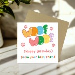 Funny Birthday Card From The Dog Woof Woof Happy Birthday Card