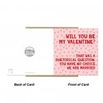 Valentines Card Will You Be My Valentine Funny Valentines Card