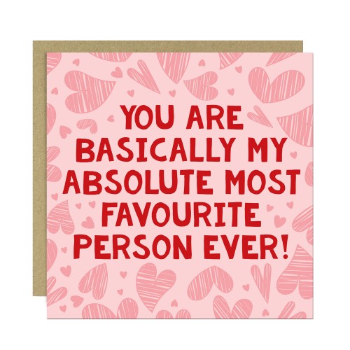 Anniversary Card For Him Her MOST FAVOURITE PERSON EVER