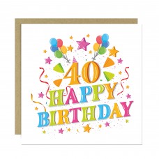 40th Birthday Cards for Women Birthday Card For Friends Family