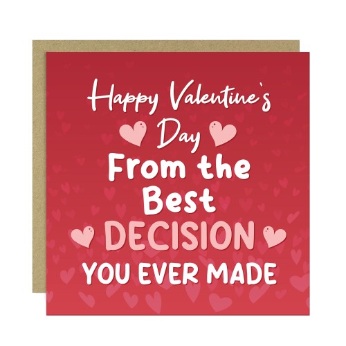 Valentines Day Card for Wife Husband Girlfriend Boyfriend