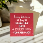 Valentines Day Card for Wife Husband Girlfriend Boyfriend