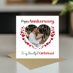 Anniversary Personalised Photo Anniversary Card To My Girlfriend
