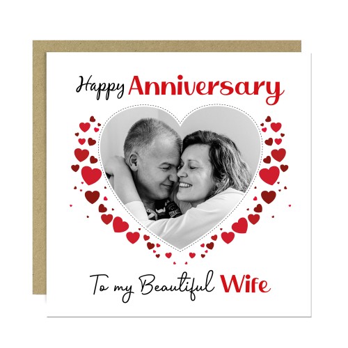 Anniversary Personalised Photo Anniversary Card To My Wife