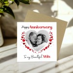 Anniversary Personalised Photo Anniversary Card To My Wife