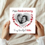Anniversary Personalised Photo Anniversary Card To My Wife