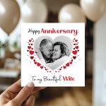 Anniversary Personalised Photo Anniversary Card To My Wife