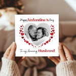 Valentines Day Personalised Photo Valentines Day Card To Husband