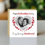 Valentines Day Personalised Photo Valentines Day Card To Husband