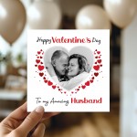 Valentines Day Personalised Photo Valentines Day Card To Husband