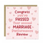 Funny Wedding Anniversary Card Annual Marriage Performance Card