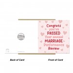 Funny Wedding Anniversary Card Annual Marriage Performance Card