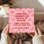 Funny Anniversary Card For Him Her Wedding Anniversary Card