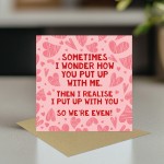 Funny Anniversary Card For Him Her Wedding Anniversary Card