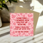 Funny Anniversary Card For Him Her Wedding Anniversary Card