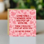 Funny Anniversary Card For Him Her Wedding Anniversary Card
