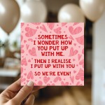 Funny Anniversary Card For Him Her Wedding Anniversary Card