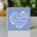 Happy Anniversary Card With Kraft Envelope Contemporary