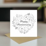 Happy Anniversary Card With Envelope 1st 10th 20th 30th 40th