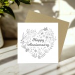 Happy Anniversary Card With Envelope 1st 10th 20th 30th 40th