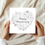 Happy Anniversary Card With Envelope 1st 10th 20th 30th 40th