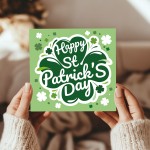 Happy St Patrickï¿½s Day Card Irish Day Card With Shamrock
