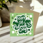 Happy St Patrickï¿½s Day Card Irish Day Card With Shamrock