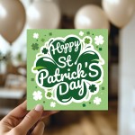 Happy St Patrickï¿½s Day Card Irish Day Card With Shamrock