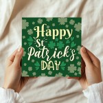 St Patricks Day Card Irish Day Cards with Shamrocks 