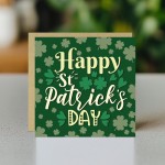 St Patricks Day Card Irish Day Cards with Shamrocks 