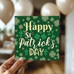 St Patricks Day Card Irish Day Cards with Shamrocks 