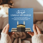 Umrah Mubarak Kaaba Islamic Greetings Card 145mm x 145mm Card 
